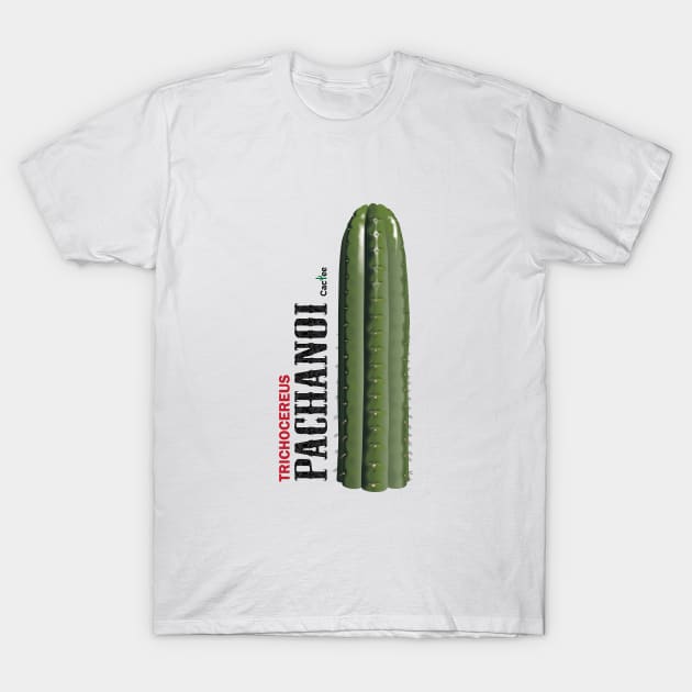 Trichocereus Pachanoi with Text T-Shirt by Cactee